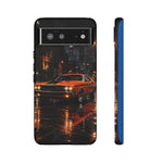 Challenger RT Phone Case, Rainy City Night Muscle Car Tough Cover