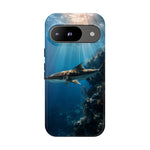 Cobia Reef Phone Case, Shaft of Light Ocean Fishing Tough Cover