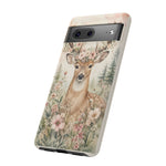 Deer Floral Antler Crown Art Tough Phone Case