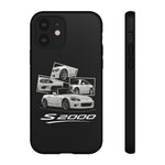 White S2000 Roadster Collage JDM Tough Phone Case Cover Gift