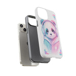 Pastel Panda Phone Case, Glitch Color Block Cover