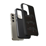 Black GNX Phone Case, Three-View Muscle Car Vector Tough Cover