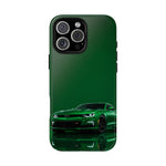 Racing Green Camaro Phone Case, Sports Muscle Car Tough Cover
