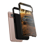 70 Chevelle SS Phone Case, Blue Muscle Car Golden Hour Dirt Road Cover