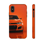 Orange Camaro Phone Case, ZL1 American Muscle Car Tough Cover for Men Gift