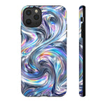 Chrome Metallic Swirl  Art Tough Phone Case