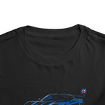 Toddler Short Sleeve Tee, Blue C7 ZR1 Design, Kids T-Shirt Gift, Youth Graphic