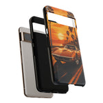 Orange Corvette C3 Stingray Sunset Palms Phone Case