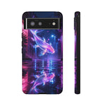 Neon Koi Reflection Vaporwave phone case | Tough Cover