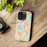 Watercolor Flip Flops pattern Tough Case | Beach Shells Phone Cover