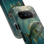 Largemouth Bass Phone Case, Sunlit Underwater Tough Cover, Gift