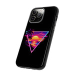 Synthwave Sunset Triangle Phone Case Retro Vaporwave Case