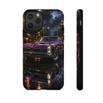 67 GTO Phone Case Purple, Rainy City Night Muscle Car Tough Cover