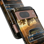 70 Chevelle SS Phone Case, Blue Muscle Car Golden Hour Dirt Road Cover