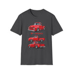 Red 1955 F100 Vintage Truck T-Shirt | Classic Trio Pickup Design