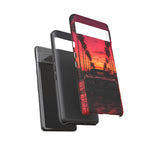 Black Gold Trans Am Sunset Tough Phone Case - Palm Boulevard Art