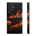 Black Charger Classic Muscle Flames Tough Phone Case Cover Gift