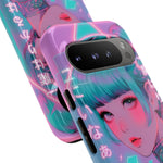 Neon Cyber Geisha phone case | Tough Case