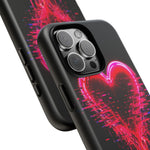 Melting Glitch Heart Neon Phone Case