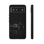Black Classic C10 Truck Phone Case | Vintage Pickup Reflection, Minimal Auto Design