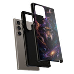 Cosmic Wolf Phone Case, Galaxy Nebula Portrait Tough Cover, Gift
