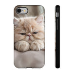 Persian Kitten Phone Case, Sleepy Macro Close-Up Portrait Cover