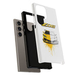 Z06 Corvette Phone Case, Yellow Sketch Reveal Chrome Cover