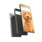 Goldendoodle Fluffy Curls Portrait Art Tough Phone Case