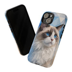 Ragdoll Cat Polygon Portrait Tough Phone Case - Blue Cream