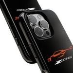 Orange C8 Z06 Phone Case for Chevy Fans, Tough Protective Cover