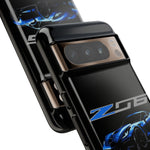 Blue C7 Z06 Sports Car Tough Phone Case Track Style Cover Gift