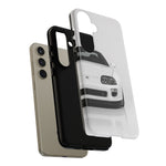 White MK4 Supra Phone Case, Retro 90s JDM Tough Cover for Car Enthusiasts