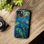 Mahi School Frenzy Phone Case Saltwater Fishing Gift for Anglers