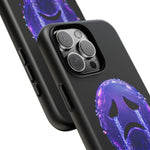 Glitch Sad Face Phone Case, Anime Melt Static Tough Cover