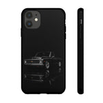 Black Classic C10 Truck Phone Case | Vintage Pickup Reflection, Minimal Auto Design