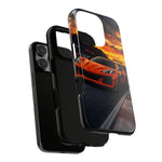 Orange C8 Z06 Flat Plane V8 Speed Art Tough Phone Case