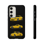 Yellow S2000 Convertible Sports Car Tough Phone Case Multi View