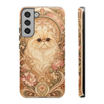 Persian Cat Floral Art Nouveau Tough Phone Case