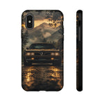 77 Trans Am Phone Case, Black Gold Muscle Car Foggy Backroad Cover