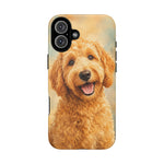 Goldendoodle Fluffy Curls Portrait Art Tough Phone Case