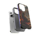 Rainy Window Cat Phone Case, Cozy Painterly Art Cover, Gift