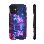 Neon Koi Reflection Vaporwave phone case | Tough Cover