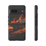 Black Charger Classic Muscle Flames Tough Phone Case Cover Gift