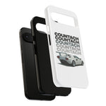 White Countach Retro Tough Phone Case Cover Gift Art