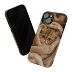 Persian Kitten Burrito Phone Case, Cozy Blanket Portrait Cover