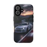 Skyline GT-R R34 White Nurburgring Speed Art Tough Phone Case