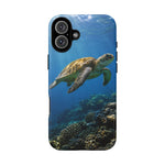 Sea Turtle Reef Phone Case, Coral Ocean Dappled Sunlight Tough Cover