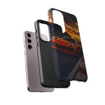 Orange C8 Z06 Flat Plane V8 Speed Art Tough Phone Case