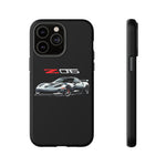 Silver C6 Z06 Phone Case for Chevy Fans, Tough Cover
