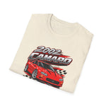 2002 Camaro Racing Graphic T-Shirt | Red Muscle Car, Checkered Flag